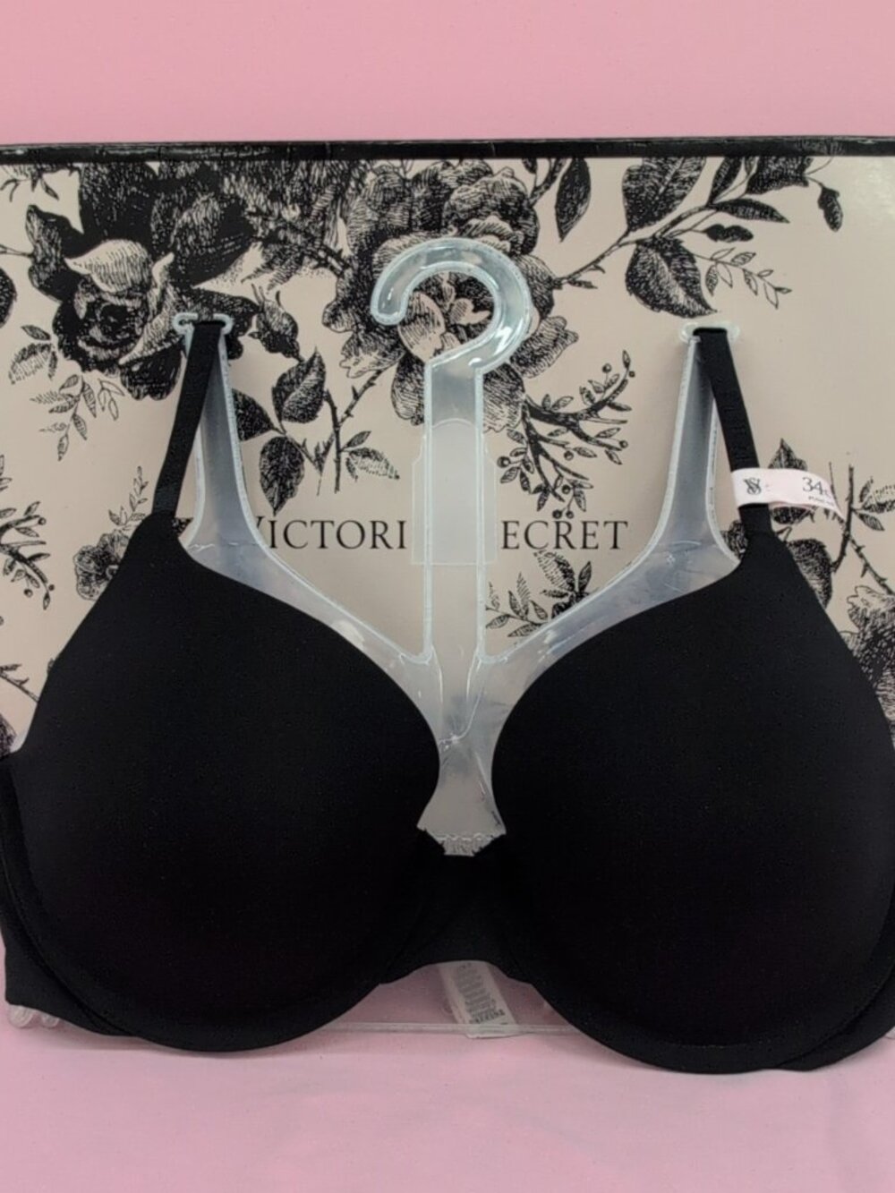 Victoria Secret The T Shirt Perfect Shape Smooth Push Up Bra 34C Black